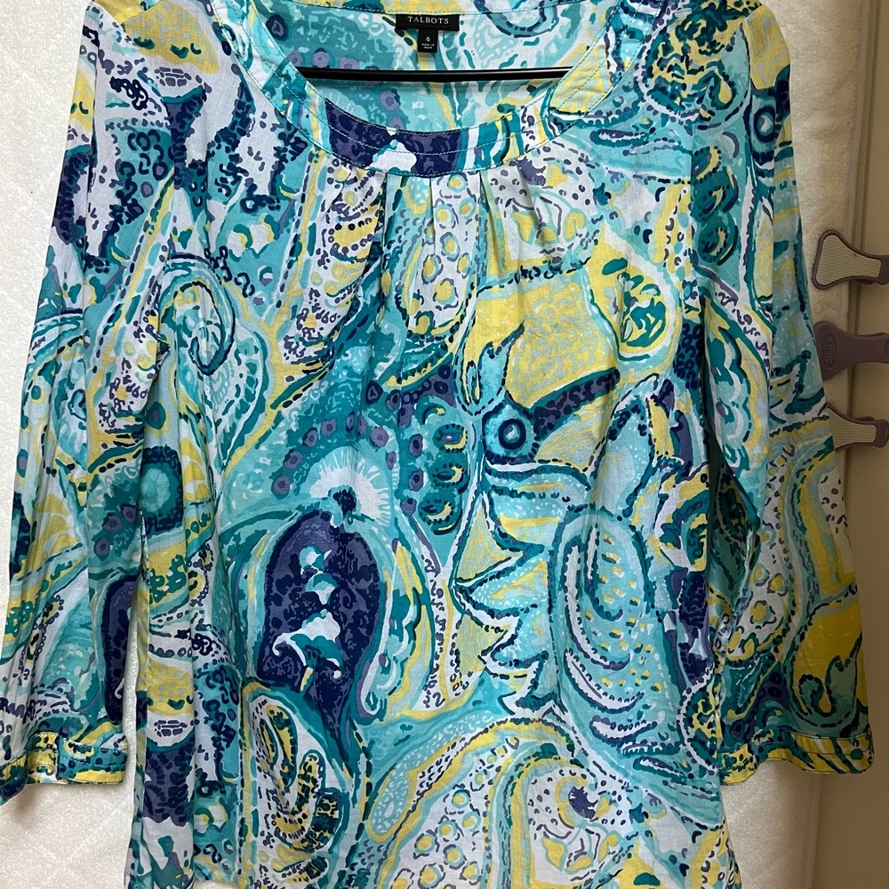 Talbots Women 100% Cotton Extra Lightweight Top Size 6
